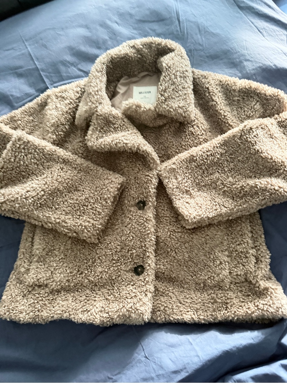 Hollister Teddy Jacket – Beige